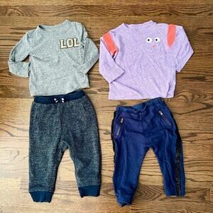 Toddler Girl's Crewcuts J.Crew Warm Sweatpant and Long Sleeve Pant Bundle - 2T